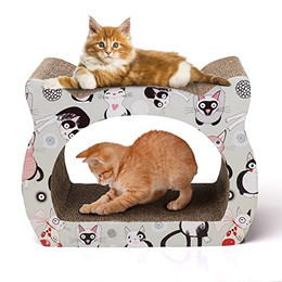 Produktbild von nobleza - Katzenhaus aus Pappe mit Minze