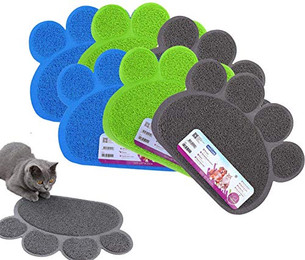 Produktbild von Nobleza Katzenstreumatte Pfote Blau
