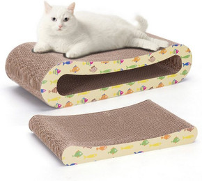 Produktbild von nobleza Kratzpappe Katze Kratzbrett 2 in 1 mit Katzenminze