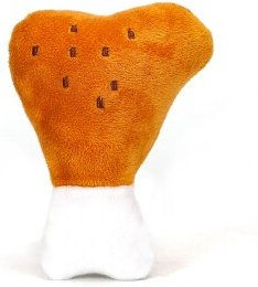 nobleza Plüschknochen Hundespielzeug – Weiches Kauspielzeug in 2 Größen (S & M) | Hühnerkeule Design | Kuschelig & Bissfest aus Polyester S – Bild 1 von 2