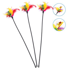 Produktbild von nobleza Tier-Intelligenzspielzeug - 3er Set Katzenangeln bunt