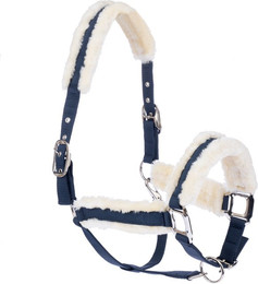 Produktbild von Nomad Tales Halfter mit Kunstfellbesatz marineblau