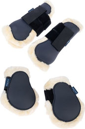 Produktbild von Nomad Tales Set Streichkappen und Gamaschen mit Kunstfell marineblau