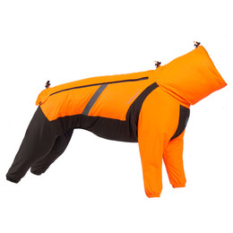 Produktbild von Non-Stop Dogwear Fjord Regenmantel Overall Reflektierend Orange-Schwarz