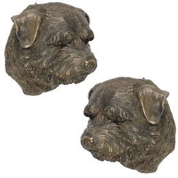 Norfolk Terrier II - Hundestatue, hängende Büste, braun – Bild 1 von 9