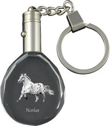 Produktbild von Noriker - pendant with a picture of a horse, crystal key ring in a gift box, unique gift by Art-Dog brand transparent