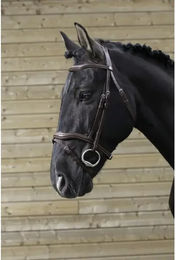 Produktbild von NORTON PRO Trensenzaum mit geschwungenem Stirn- und Nasenriemen Vollblut havana