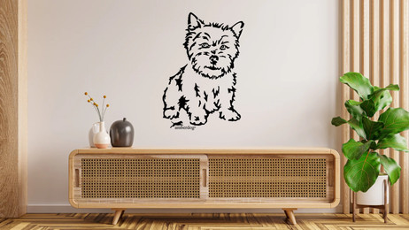 Produktbild von Norwich Terrier Wandtattoo Wandsticker Wandaufkleber Wanddekoration