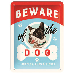 Produktbild von Nostalgic-Art Blechschild "Beware of the Dog Kisses" 15 x 20 cm
