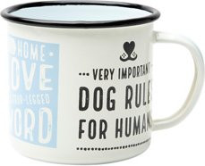 Produktbild von Nostalgic Art Emaille-Becher Dog Rules bunt