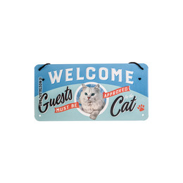 Produktbild von Nostalgic-Art Hängeschild Welcome Guests Cat