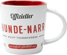 Produktbild von Nostalgic Art Kaffeebecher Hunde-Narr weiß-rot