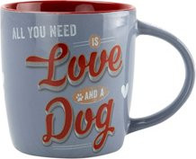 Produktbild von Nostalgic Art Kaffeebecher Love Dog blau-rot - 330 ml