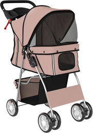 Novzep Hundebuggy Hundewagen Faltbar Hundebuggy mit Reflektorstreif Aufbewahrungskorb, Kissen für kleine Hunde bis 10 kg 77x44x102cm – Bild 1 von 5