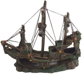 Produktbild von Nuber GmbH Zool. Großhandlung Aquariendeko Dekofigur Aquarium großes Schiffswrack ca. 32x10x28 cm
