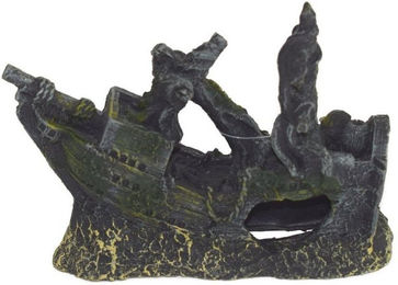 Nuber GmbH Zool. Großhandlung Aquariendeko Dekofigur Aquarium Schiffswrack ca. 12,5x4,5x9 cm – Bild 1 von 2