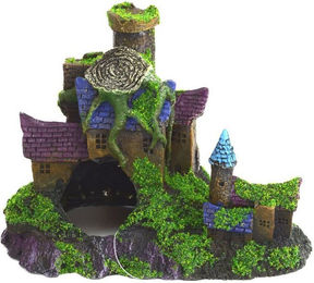 Produktbild von Nuber GmbH Zool. Großhandlung Aquariendeko Dekofigur Aquarium Schloss mit Moos ca. 17x10x12,5 cm