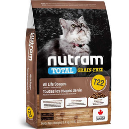 Produktbild von Nutram Total Grain-Free Cat T22 Pute, Huhn & Ente 5,4 kg (Verpackung besch?digt)