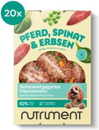 Produktbild von Nutriment Frischemenü Pferd, Spinat & Erbsen - 20 x 400 g