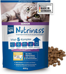 Produktbild von NutriQM Katzentrockenfutter Nutriness Senior Huhn