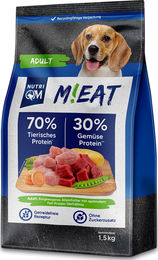 Produktbild von NutriQM M!eat Adult Trockenfutter für Hunde - 5 x 1,5 kg