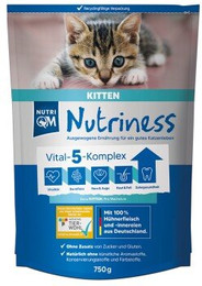 Produktbild von NutriQM Nutriness Kitten Trockenfutter Huhn - 5 x 750 g