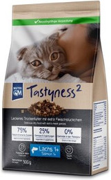 Produktbild von NutriQM Tastyness² Lachs und Huhn Trockenfutter für Katzen - 6 x 500 g