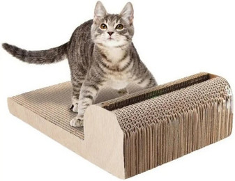 Produktbild von NUXIE Cat Kratzbrett aus Wellpappe mit Spielzeug