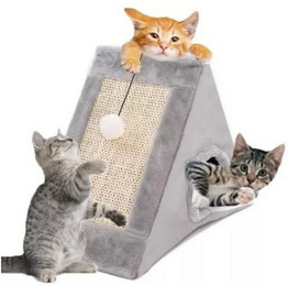 Produktbild von NUXIE Cat Kratzbrett Katzenhaus mit Kratzbaum und Spielzeug