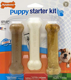 Produktbild von Nylabone Kauspielzeug für Welpen Starter Kit - 3 Stk.