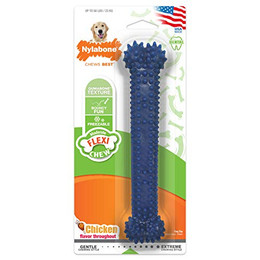 Produktbild von Nylabone mäßiger dentaler Kauknochen für Hunde mit Hühnergeschmack