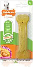 Produktbild von Nylabone Mässiger Kauknochen für Hunde mit Hühnergeschmack - 1 Stk.