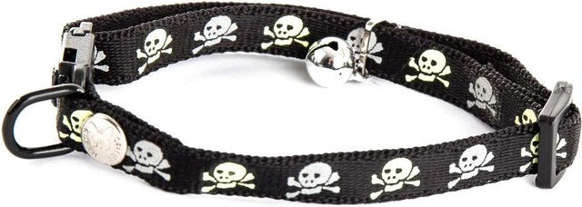 Produktbild von Nylon-Katzenhalsband mit Totenkopf Martin Sellier