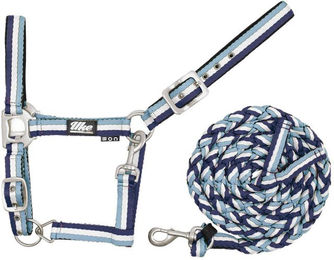 Produktbild von Nylon-Strick für Pferde mit Leder und Leine Supreme