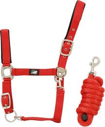 Produktbild von Nylonhalfter mit geflochtenem Strick für Pferde Supreme