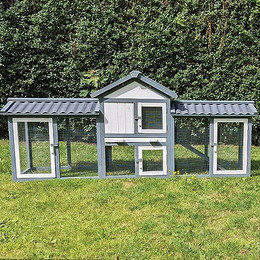 Produktbild von NYVI Hasenstall mit Auslauf XXL mit PVC-Dach