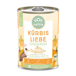 NAF Bio Kürbis Liebe Katzen Nassfutter Stückchen in Sauce Vegan Hypoallergen 4800g – Bild 1 von 3