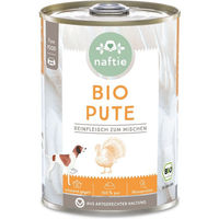Produktbild von NAF Bio Pute Stückchen in Sauce Hypoallergenes Nassfutter 400g