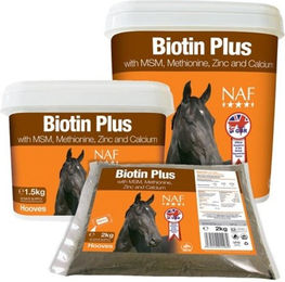 NAF Biotin Plus Ergänzungsfutter für Haut Fell und Hufe 4 x 2 kg – Bild 1 von 4