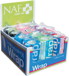 Produktbild von NAF NaturlintX Gamaschen für Pferde in Blau und Bunt 12er Pack