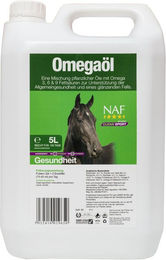 Produktbild von NAF Omega Oil Nahrungsergänzung für Pferde zur Unterstützung von Gelenken, Knochen sowie Haut und Fell - 2,5 l