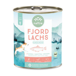 naftie Bio Fjord Lachs Stückchen in Sauce für Senior Katzen 4800g – Bild 1 von 3