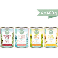 Produktbild von naftie Bio Fleischmenüs Testpaket für Senior Hunde 8 x 160g Dosen