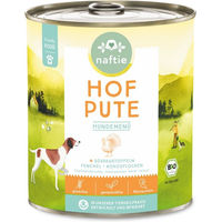 Produktbild von naftie Bio Hof Pute Stückchen in Sauce für Senior Katzen 800g