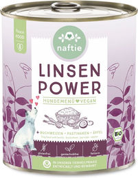 naftie Bio Linsen Power Nassfutter Stückchen in Sauce Hypoallergen für alle Altersstufen 800g – Bild 1 von 3