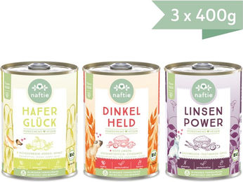 naftie Bio Veganes Hundenassfutter Testpaket Hypoallergen Ohne tierisches Protein für alle Altersstufen – Bild 1 von 2