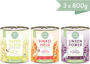 naftie Bio Veganes Hundenassfutter Testpaket Stückchen in Sauce Hypoallergen Ohne tierisches Protein – Bild 1 von 2