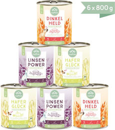 naftie Bio Veganes Nassfutter Mischpaket Hypoallergen Ohne tierisches Protein für alle Altersstufen 12 x 400g – Bild 1 von 2