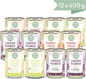 naftie Bio Veganes Nassfutter Mixpaket für alle Altersstufen ohne tierisches Protein 400g Dose – Bild 1 von 2