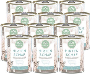 naftie Hund Nassfutter Schaf mit Stückchen in Sauce hypoallergen Diätfutter 4800g – Bild 1 von 4